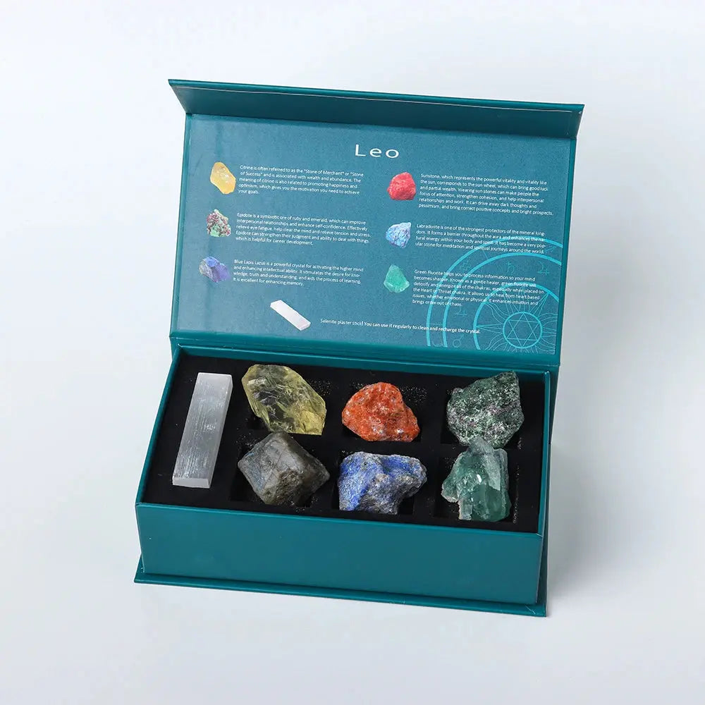 Zodiac Birthstone Crystal Set – Feng Shui & Meditation Gift Box - Gems Ritual