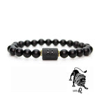 Astrology Birthstone Bracelet – Black Agate Protection Beads Gems Ritual