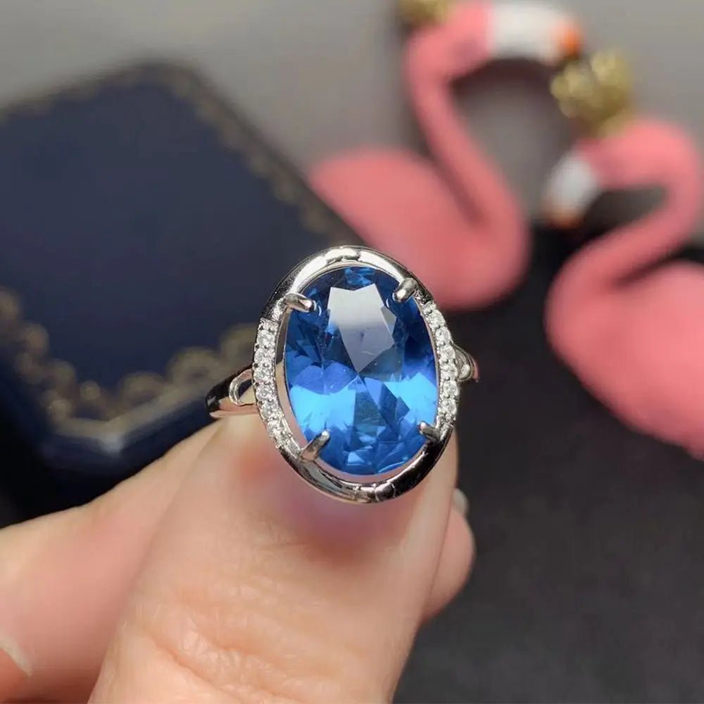 Genuine Blue Topaz Jewelry Set – Modern Sophistication - Gems Ritual