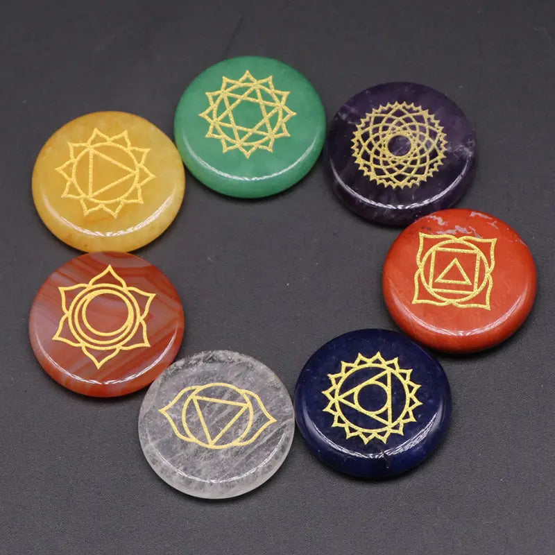 Feng Shui Chakra Gems Set – Healing Energy Crystals for Meditation Gems Ritual