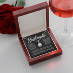 Elegant Gift Necklace: Round Zircon Pendant in Luxury Box - Gems Ritual