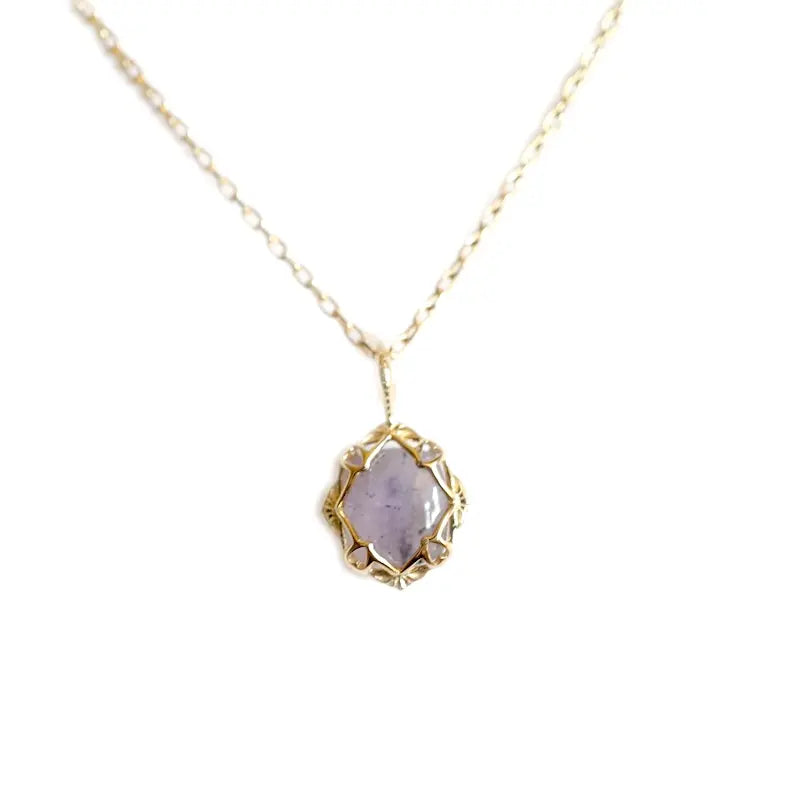 Amethyst Stone Necklace - Gems Ritual