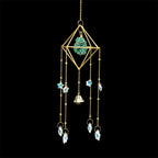 Enchanting Crystal Wind Bell with Natural Stones Gems Ritual