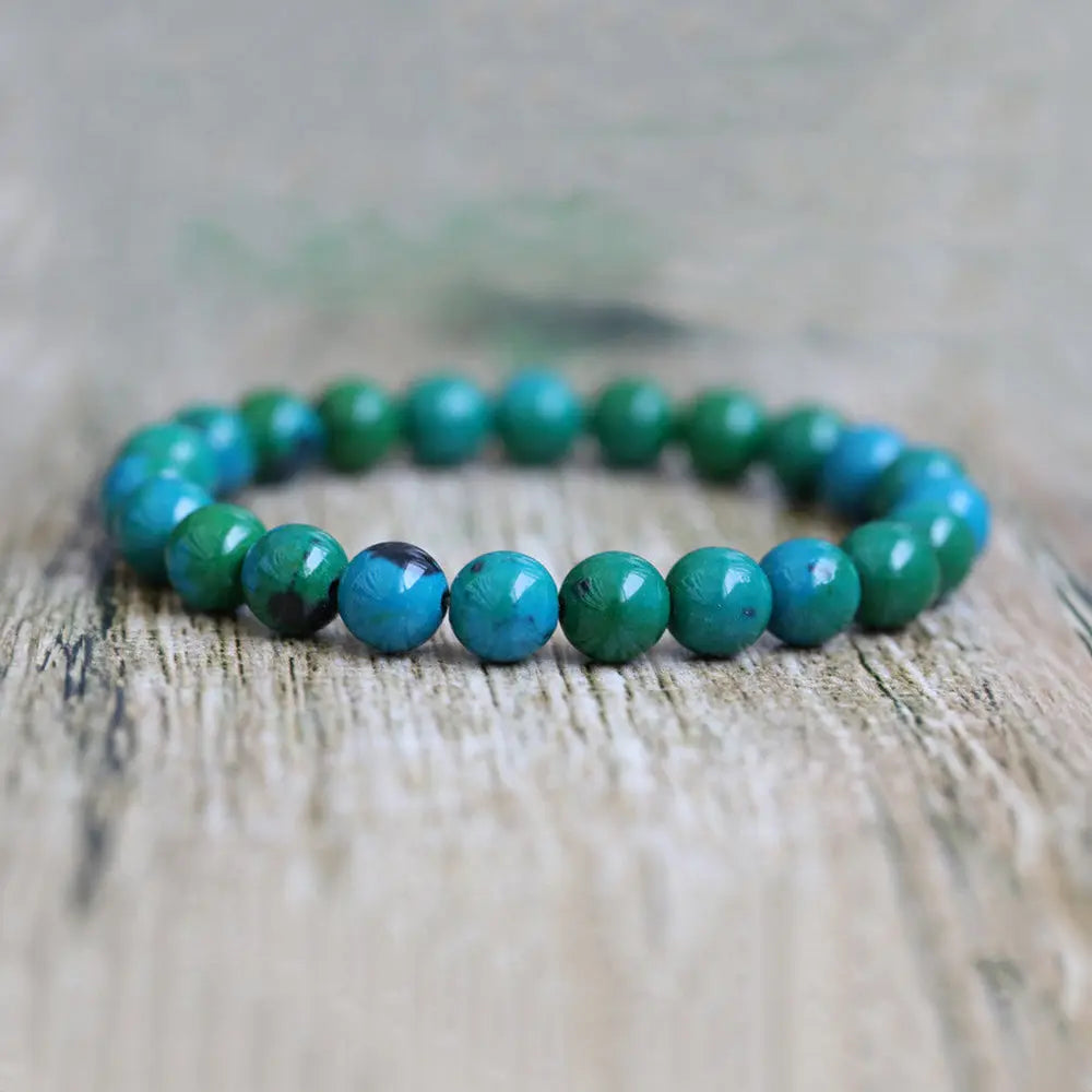 Malachite Stone Beaded Bracelet for Immune Support Gems Ritual