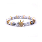 Royal Stone Beaded Crown Bracelet Gems Ritual