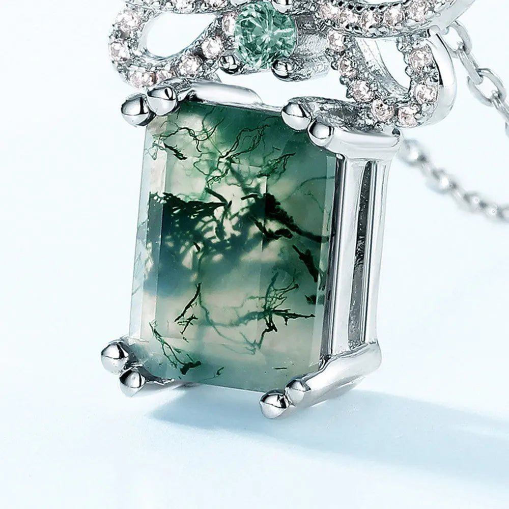 Eco - Friendly Green Moss Natural Stone Jewelry - Gems Ritual