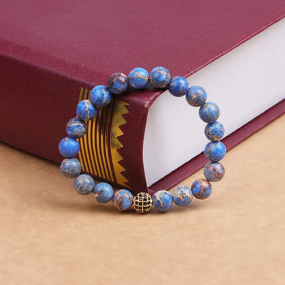 Royal Stone Beaded Crown Bracelet Gems Ritual