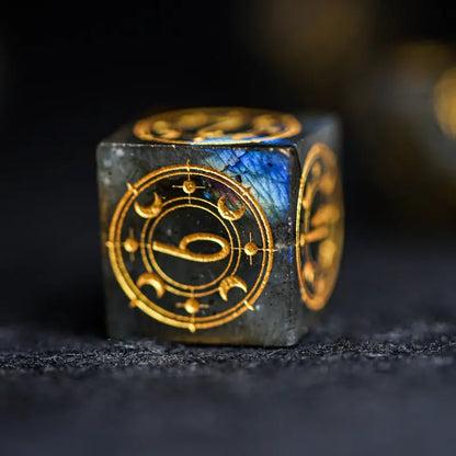 Natural Elongated Stone Running Ball Dice Gems Ritual
