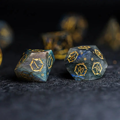Natural Elongated Stone Running Ball Dice Gems Ritual