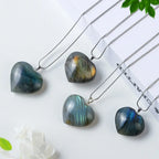 Glowing Moonstone Heart Necklace - Embrace Love & Light Gems Ritual