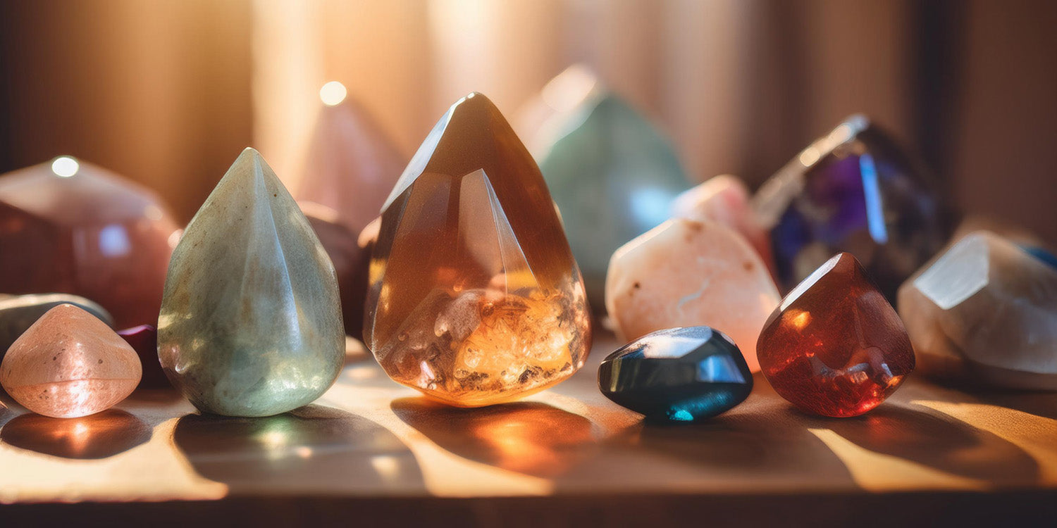 Detailed natural stone guide: Discover the stories and harmonizing powers behind each gemstone in the collection.