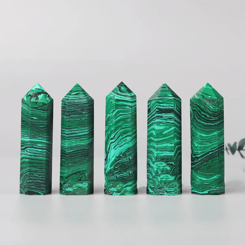 Striped Green Crystal Tower – A Natural Energy Enhancer - Gems Ritual