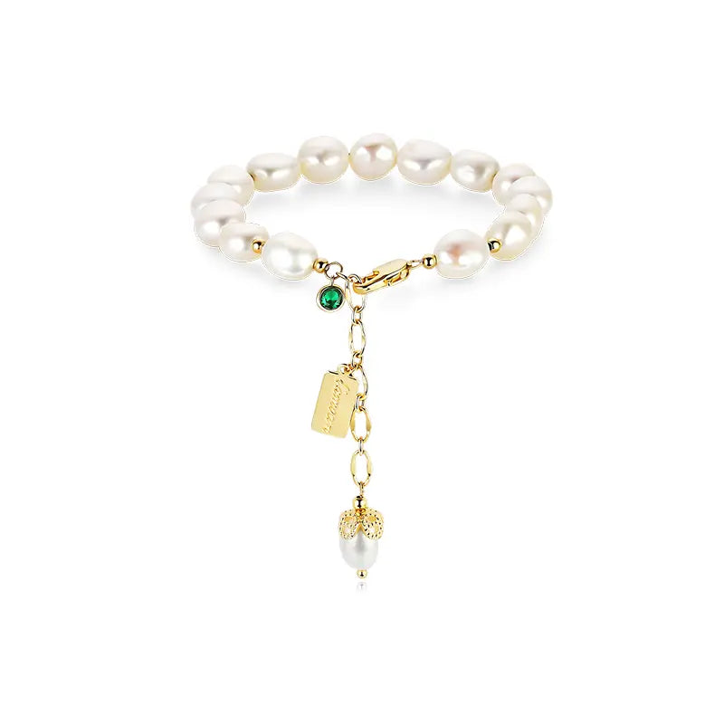 Natural Zircon Pearl Bracelet Luxury Jewelry - Gems Ritual