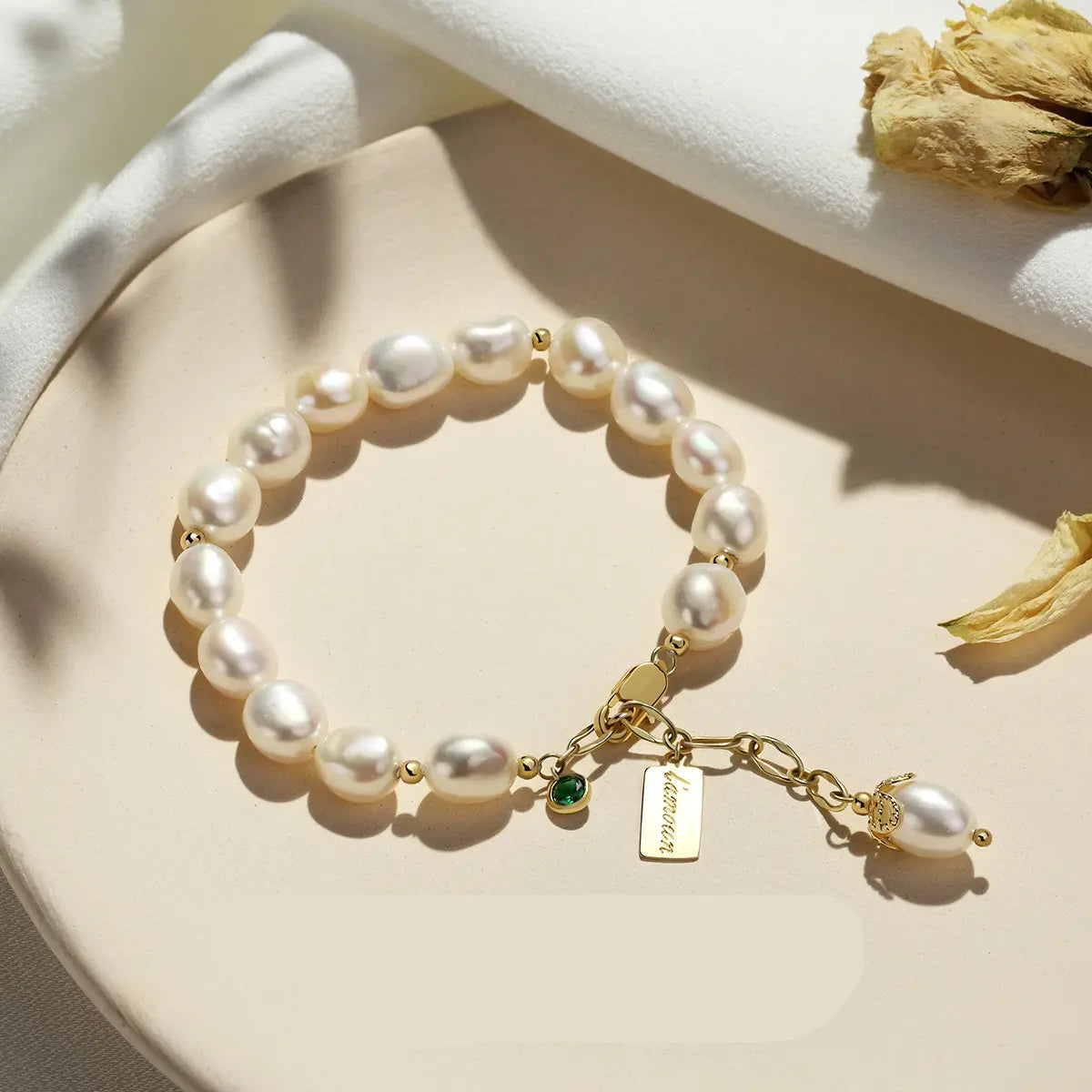 Natural Zircon Pearl Bracelet Luxury Jewelry - Gems Ritual