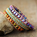 Unisex Gemstone Wrap Bracelet for Clarity and Balance - Gems Ritual
