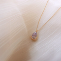 Diamond Water Drop Necklace – Elegant Teardrop Pendant for Women Gems Ritual