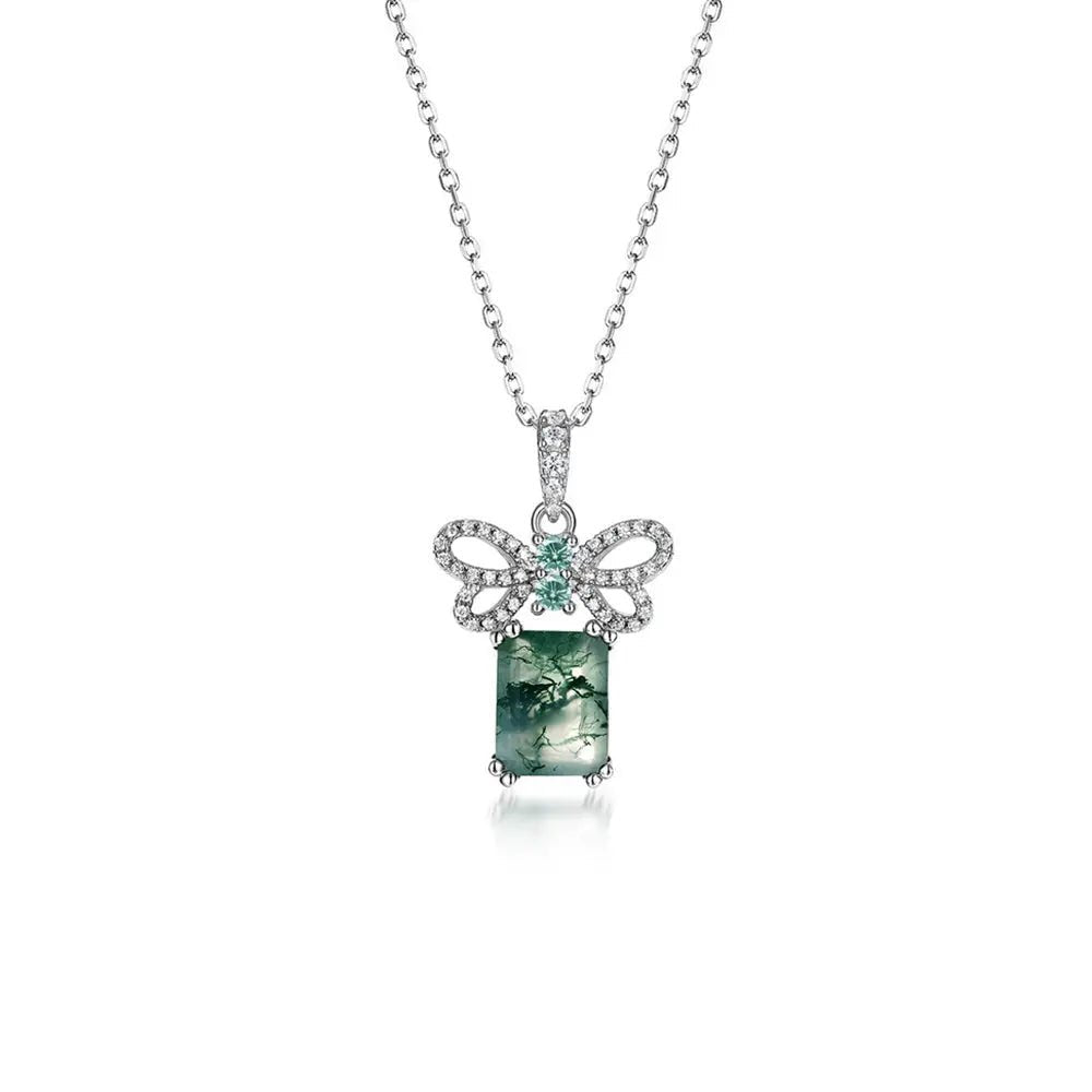 Eco - Friendly Green Moss Natural Stone Jewelry - Gems Ritual