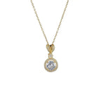 Dazzling Zircon Jewelry Set – Necklace and Earrings in Gold Finish - Gems Ritual
