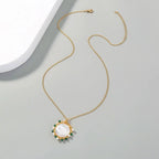 Vintage Zircon Necklace - Tree of Life Design - Gems Ritual