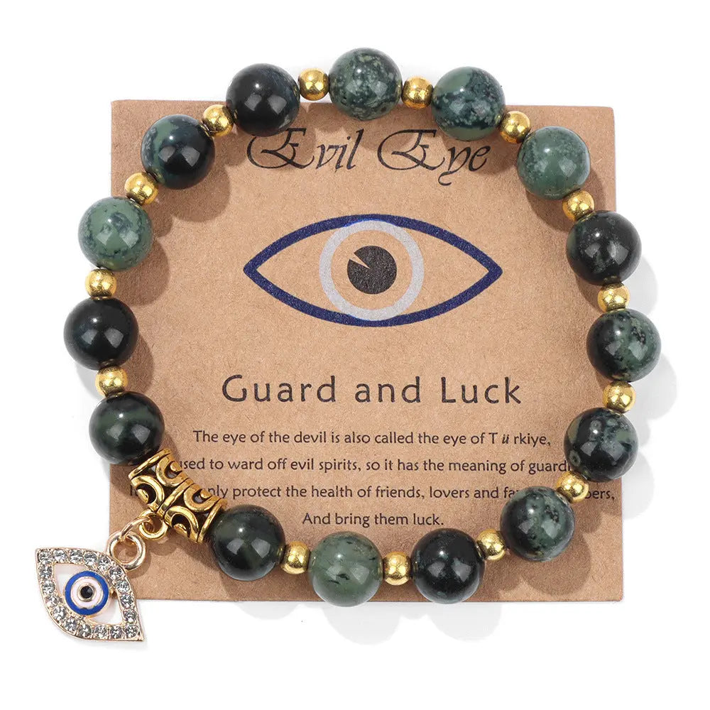 Unisex Bead Bracelet with Agate Gems Ritual