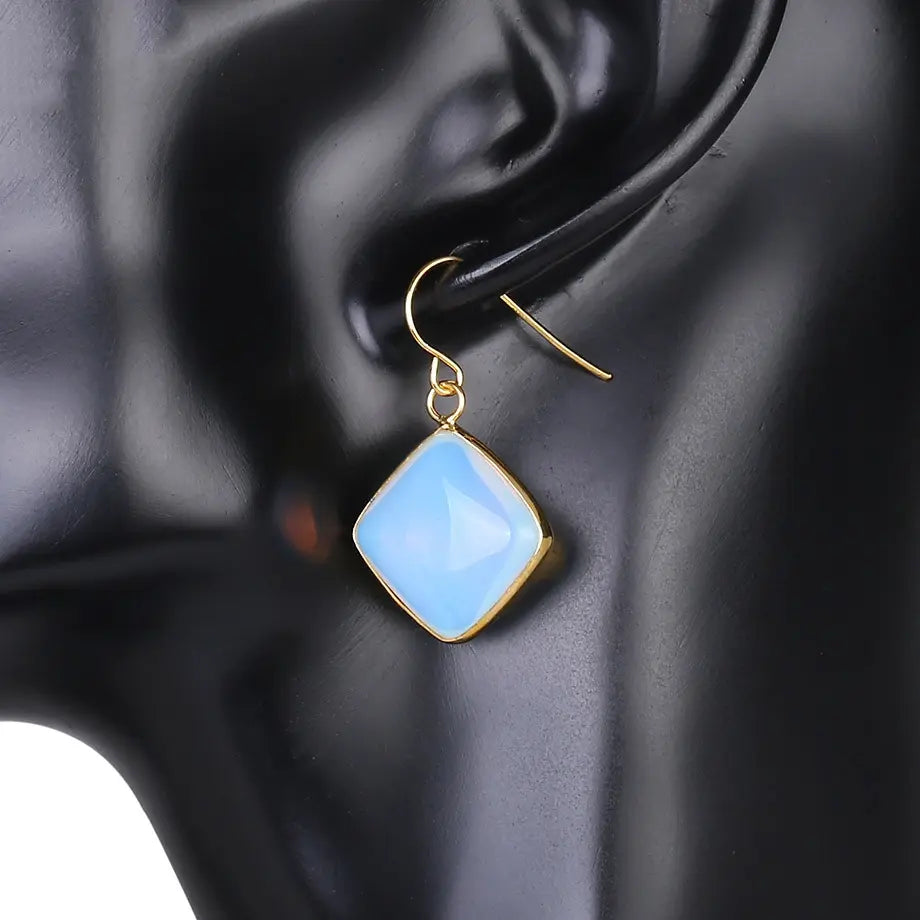 Natural Stone Drop Earrings for Everyday Sophistication - Gems Ritual