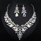 Statement Crystal Pearl Bridal Jewelry Set with Elegant Teardrop Accents - Gems Ritual
