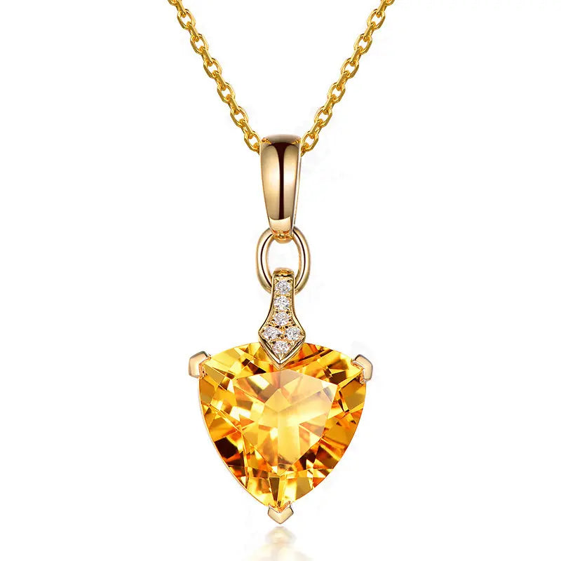 Collier - Améthyste - Aigue-marine - Citrine - Cristal