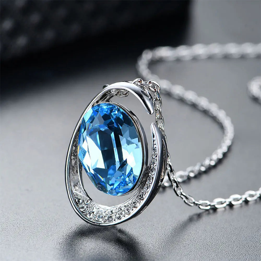 Timeless Blue Zircon Gemstone Jewelry Set for Women - Gems Ritual