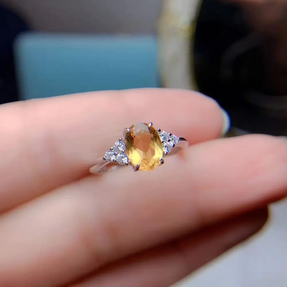 Natural Citrine Jewelry Set – Zircon Accents for Sophisticated Style - Gems Ritual