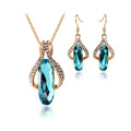 Radiant Peacock Blue Diamond Jewelry Set - Gems Ritual