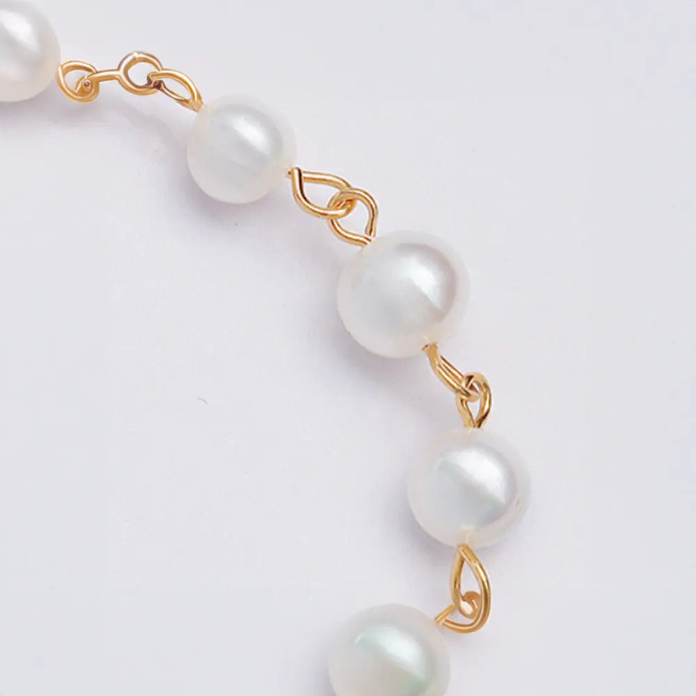 Timeless Pearl Necklace and Bracelet Set – Elegant Buckle Design Gems Ritual