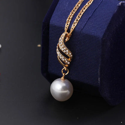 Elegant Pearl Jewelry Set Gems Ritual