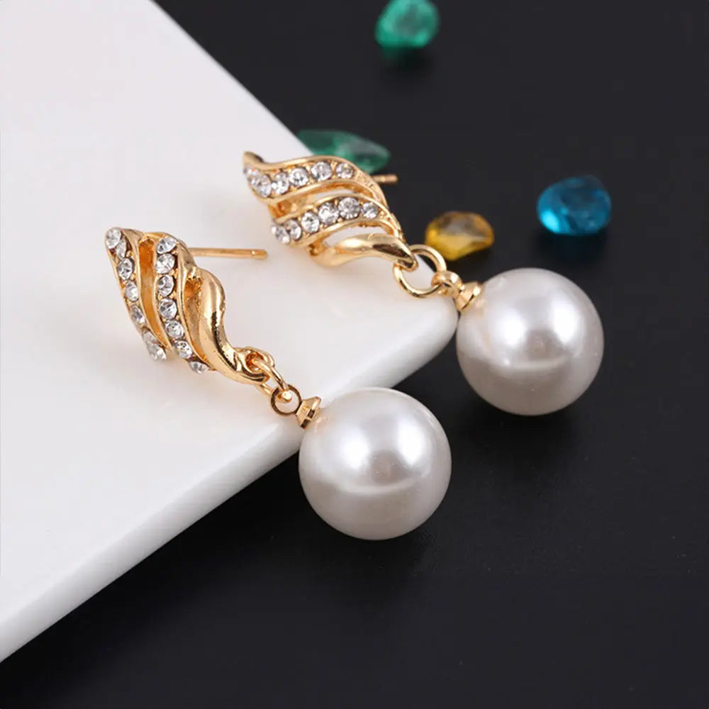 Elegant Pearl Jewelry Set Gems Ritual