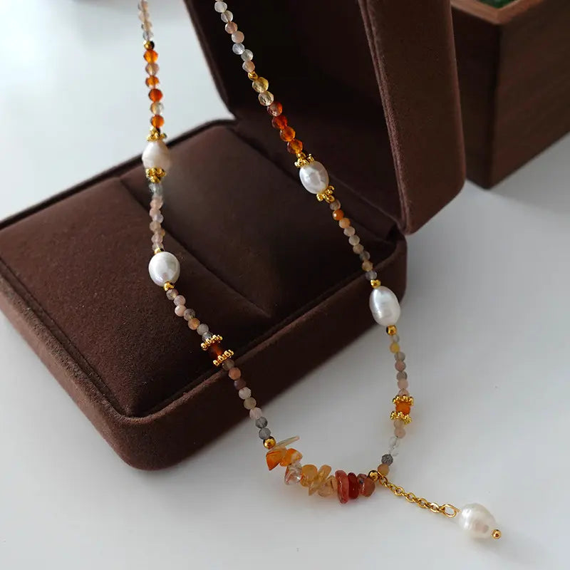 Bohemian Gemstone & Pearl Necklace – A Unique Blend of Color, Energy, and Style Gems Ritual