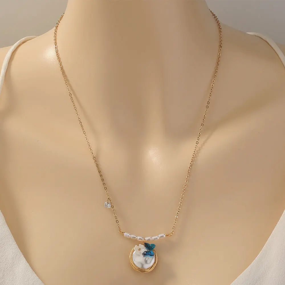 Vintage Zircon Necklace - Tree of Life Design - Gems Ritual