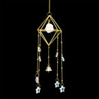 Enchanting Crystal Wind Bell with Natural Stones Gems Ritual