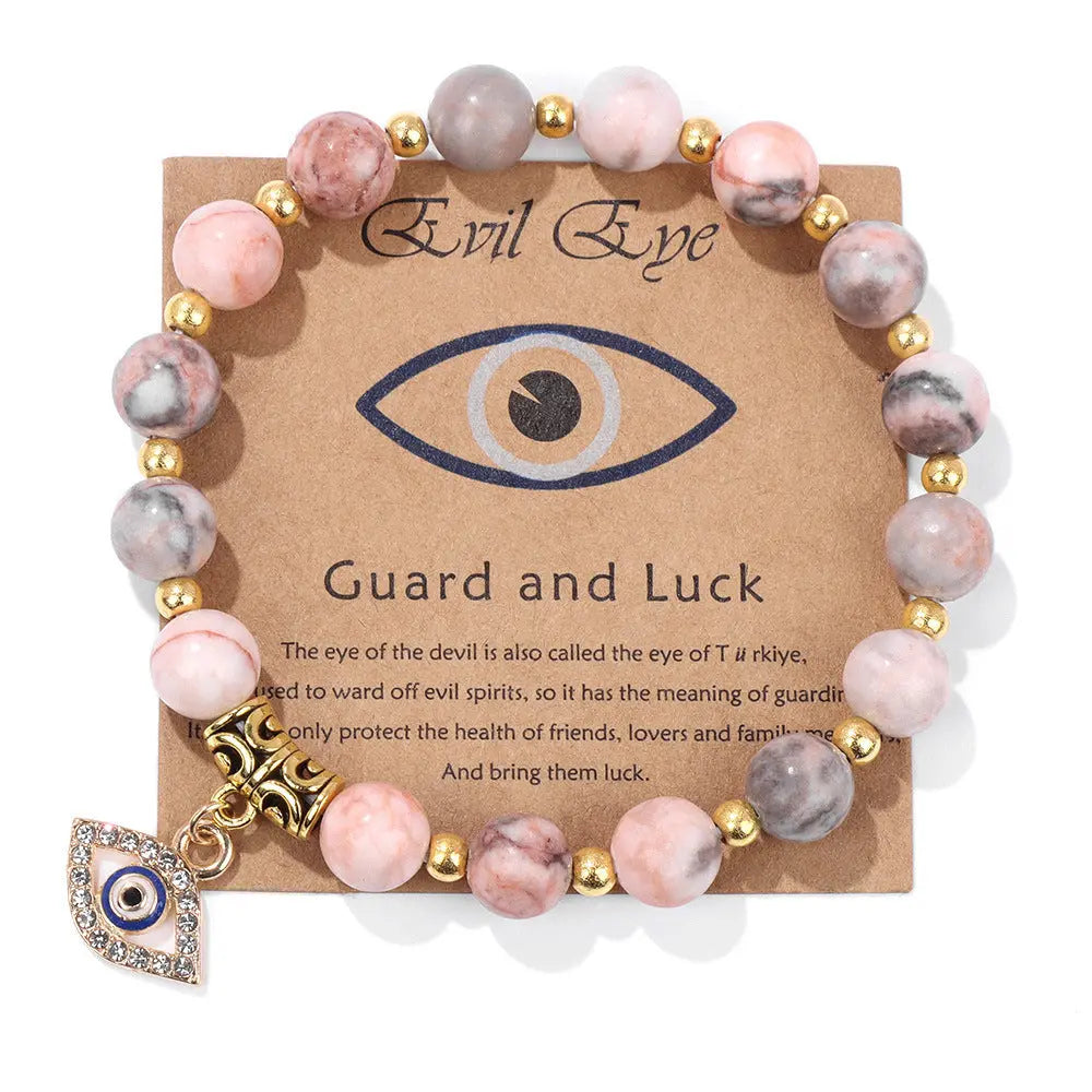 Unisex Bead Bracelet with Agate Gems Ritual