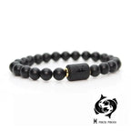 Astrology Birthstone Bracelet – Black Agate Protection Beads Gems Ritual