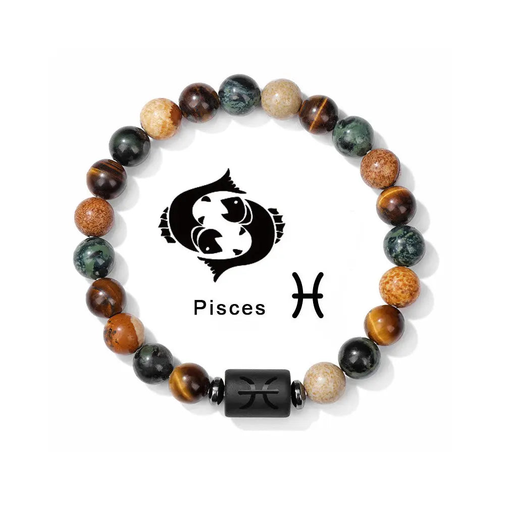 Unisex Zodiac Energy Bracelet Gems Ritual