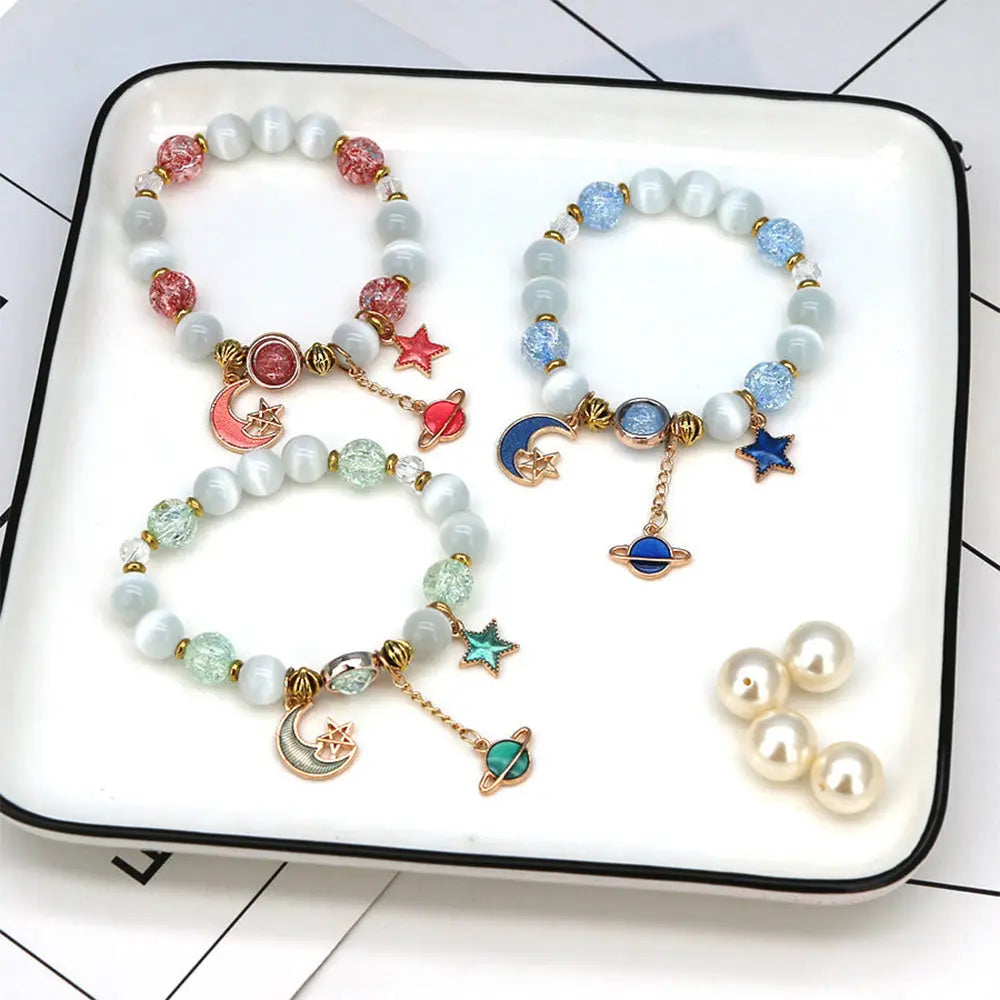 Cosmic Energy Bracelet – Natural Stone Galaxy-Inspired Jewelry - Gems Ritual