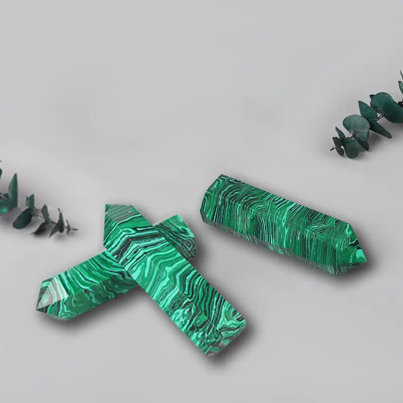 Striped Green Crystal Tower – A Natural Energy Enhancer - Gems Ritual