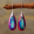 Bohemian Emperor Stone Teardrop Earrings - Gems Ritual