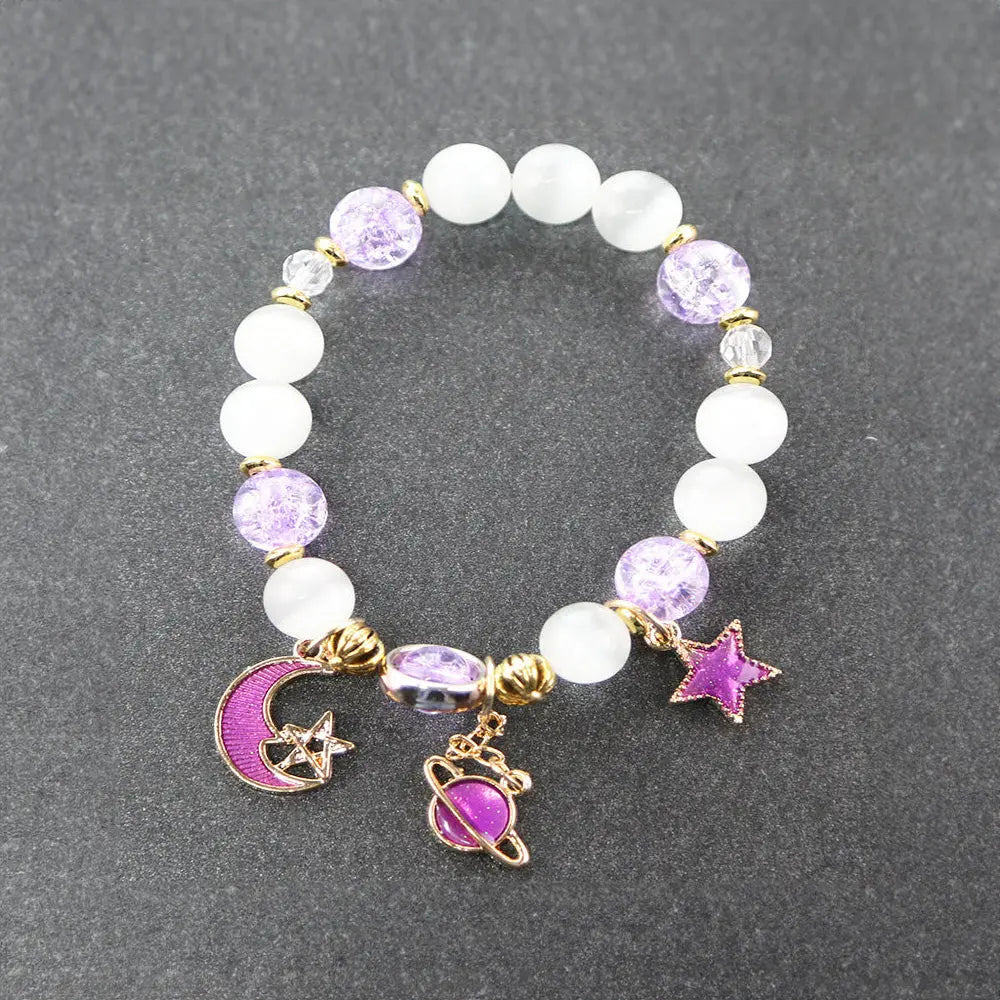 Cosmic Energy Bracelet – Natural Stone Galaxy-Inspired Jewelry - Gems Ritual