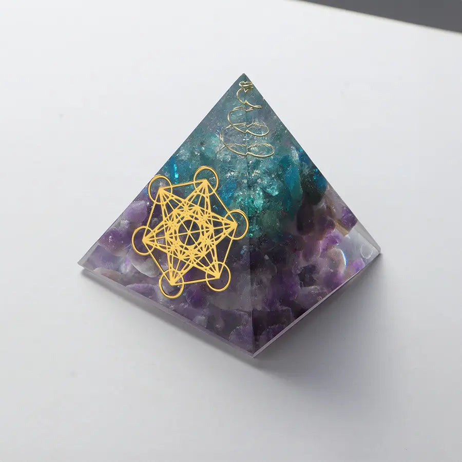 Harness Tranquility with an Amethyst Crystal Orgonite Pyramid Gems Ritual