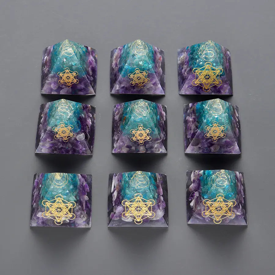Harness Tranquility with an Amethyst Crystal Orgonite Pyramid Gems Ritual