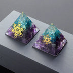 Harness Tranquility with an Amethyst Crystal Orgonite Pyramid Gems Ritual