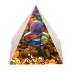 Golden Orgonite Pyramid – Harmonizing Crystal Energy - Gems Ritual
