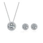 Ethical Moissanite Jewelry Set with Necklace and Earrings - Gems Ritual