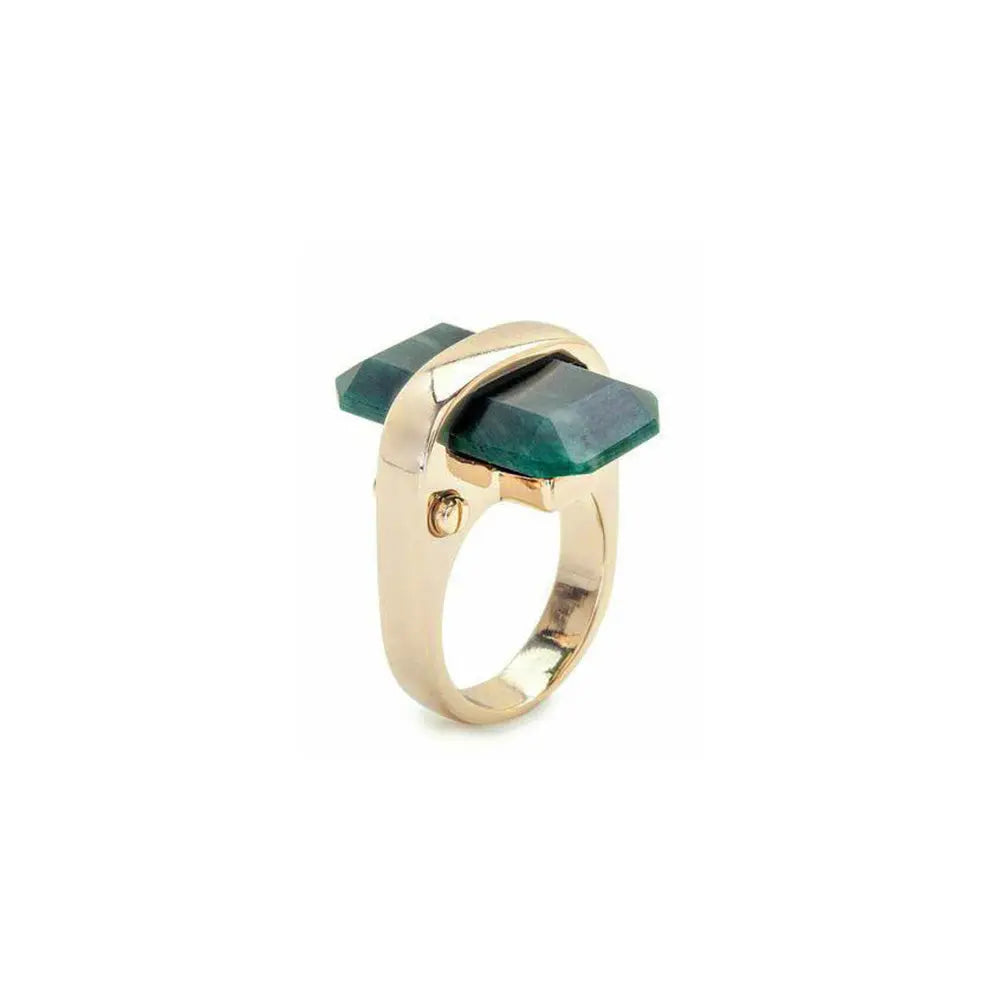 Sophisticated Natural Stone Ring with a Contemporary Twist - Gems Ritual