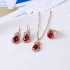 Royal Elegance – Water Drop Crystal Bridal Jewelry Set - Gems Ritual